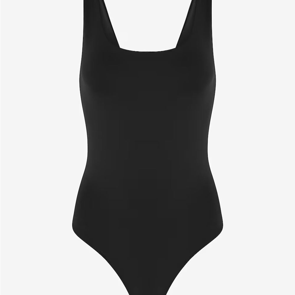 Express Black Body Contour Bodysuit, black Large